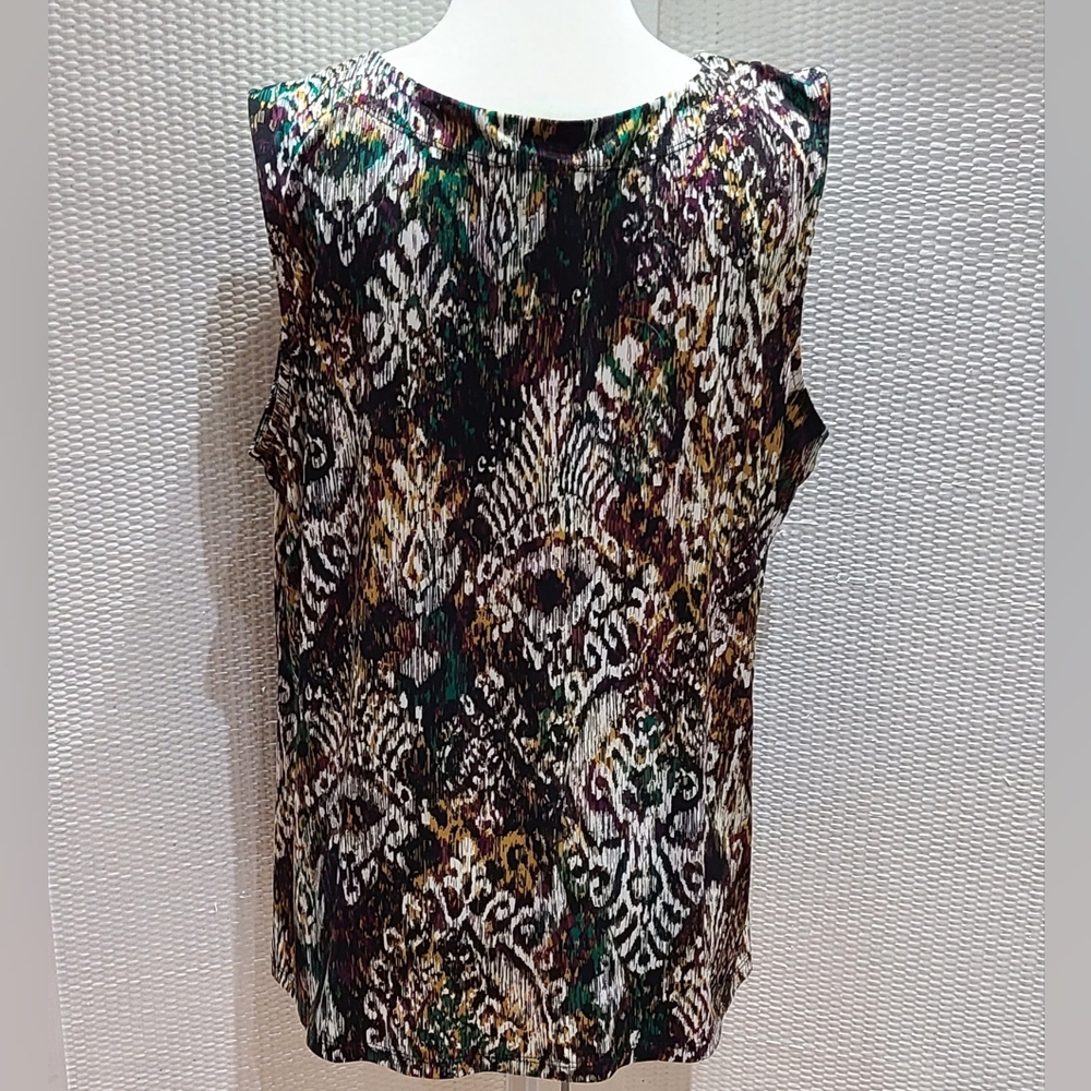 Jones Studio Size 1X Multicolor Sleeveless Women's Top - Picture 2 of 2